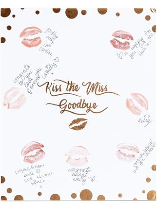 Evelay Kiss The Miss Hen Party Brides Made Game Accessories Goodbye Rose Gold Foil Do Gift Keepsake Bride to be