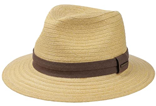 Stetson Toyo Traveller Viskosehut Lässige Eleganz Naturfarbener Hut Sonnenschutz Damen Herren Frühjahr Sommer Natur XL (60-61 cm)