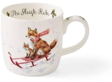 Wrendale Designs Royal Worcester Wrendale Deigns 0,3 liter räv mugg The Sleigh Ride, flerfärgad