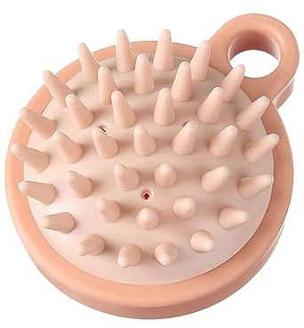 Shampoo Bürste, Silikon Haarbürste für Dusche, Kopf Kopfhaut Massagegerät mit Silikonborsten, Kopfhaut Scrubber für Haarpflege, Duschzubehör für Frau, Mutter, Männer, Frauen