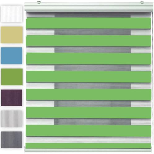 Tür Fenster Rollo Jalousette Vertikaljalousie 75 x 200 cm Sichtschutz, Lichtschutz Vertikaljalousie für Babyzimmer Inkl. Aller Montage-Teile für Badezimmer, Grün