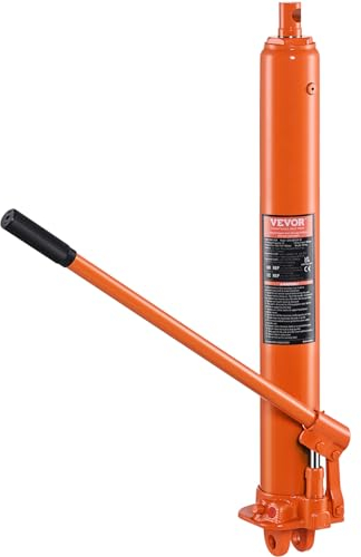 VEVOR Hydraulic Long Ram Jack, 3 Ton Engine Hoist Cylinder with Single Piston Pump And Clevis Base, For Engine Lift Hoists, Garage/Shop Cranes, Mechanical, Farm