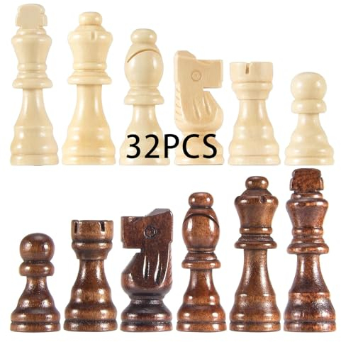 CZN Master of Chess | Handgemachtes Championship Chess Set Ohne Schach Brett - Gewichtete Nur Schachfiguren Holz