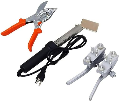 HLGKBY 150 W Rundriemen-Schweißgerät PU, Antriebsriemenverbinder Polyurethan-Riemen-Heißschmelzmaschinen-Set, PU-Bandschweißgerät + Schere + Lötkolben, Heißschmelzmaschinen-Set