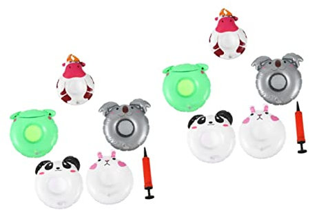 Abaodam 2 Juegos Posavasos Hinchable Concha Cerveza de Agua portavasos Flotante Posavasos Piscina Hinchable Flotador e portavasos con diseño de Animales Inflable