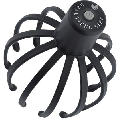 Masajeador de cuero cabelludo portátil, masajeador de cuero cabelludo eléctrico de pulpo, herramienta de masaje de cuero cabelludo de cabeza de pulpo, rascador de cabeza inalámbrico con 3 modos, herra