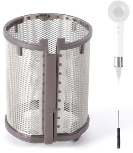 Föhn Innenfilter Ersatz für Dyson Supersonic Haartrockner HD01 HD03 HD08 | Föhn Filter HD01 HD03 HD08 Haarstyler Ersatzteile, Metall integriertes Netzsieb, Abdeckung Aufsätze Filter