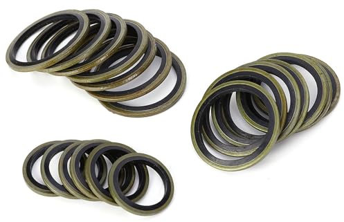 Kit de Joint d'étanchéité en Caoutchouc Métallique pour Joints de Tuyaux, Bouchons à Vis, Systèmes de Pression – Empêche les Fuites D'eau, D' et de Carburant – Ensemble de