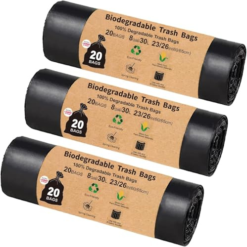 Tragbare Kosmetiktaschen für Camping, 60 Stück Toilettenersatzbeutel, 8 Gallonen, 30 Liter Camping-Toilettenbeutel, kompostierbare Toilettenbeutel für tragbare Toilette, Outdoor, Navi