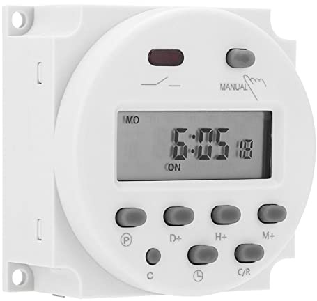 UPALDHOU Interruptor de Potencia de Control de Microcomputador Digital para Grado Industrial (Interruptor de Tiempo CN101A) [Tiempo Preciso, Operación Simple, Alta precisión] para Uso Doméstico