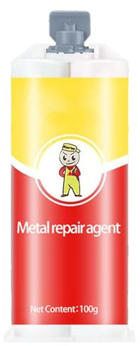 Colle Réparation Métal Colle Époxy Forte 12.5x5cm Adhésif De Collage Pour Métaux Co-lle Métallique Haute Résistance Pour Bijoux Céramique Acier Inoxydable Verre Électroménagers