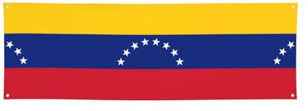 Bandera de Venezuela, 61 x 180 cm, perfecta para reuniones de fiestas de vacaciones
