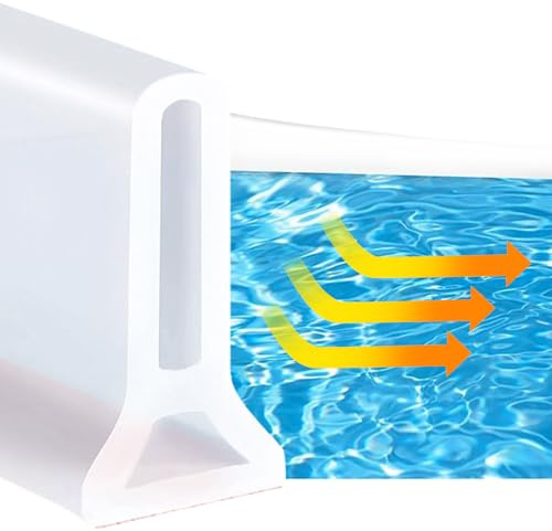 2 M Soglia Doccia Silicone Doccia Autoadesivo Bordo Vasca da Bagno Pieghevole Barriera per Bordo per Piatto Paratie Antiallagamento (Stile B - Trasparente)