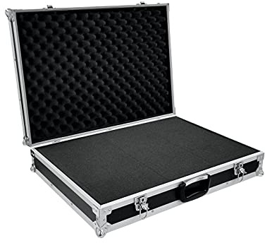 ROADINGER Universal-Koffer-Case FOAM GR-2 schwarz | Flightcase mit flexibler Schaumeinlage und 650 x 450 x 105 mm (Innenmaß)