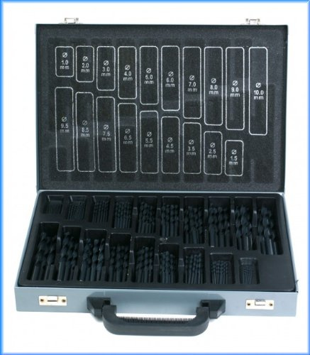 GSR Bohrerbox HSS-R Metallbohter Set 170-tlg. Spiralbohrer Satz nach DIN 338, rollgewalzt |zylindrisch|Bohrschrauber