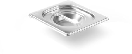 HENDI Coperchio Gastronorm GN 1/6, Kitchen Line, resistenza termica -40 °C a 250 °C, 176x162mm, spessore 0,7mm, acciaio inox