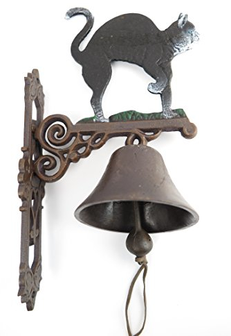 Wandglocke Türglocke Katze 2 Gußeisen Katze Glocke Metall Schiffsglocke Gartendeko