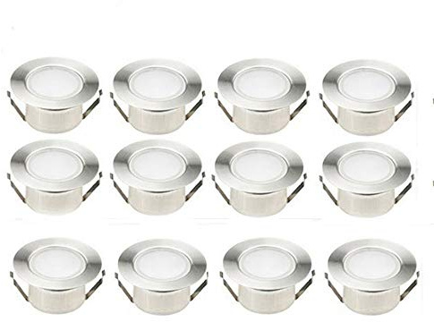 SUBOSI 12er Set Ø61mm Led Bodenstrahler Bodeneinbauleuchten Boden Licht IP67 DC12V Wasserdicht Einbauleuchten Außen Terrasse Küche Garten Lampe spots außenbereich
