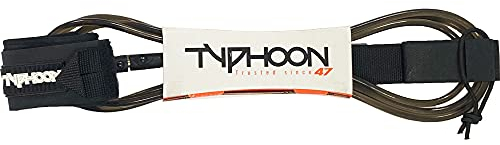 Typhoon 7mm Surfboard Leash 2021 - Black 9 Foot