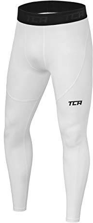 TCA Compression Leggings Termici PRO Performance da Uomo - Bianco, M
