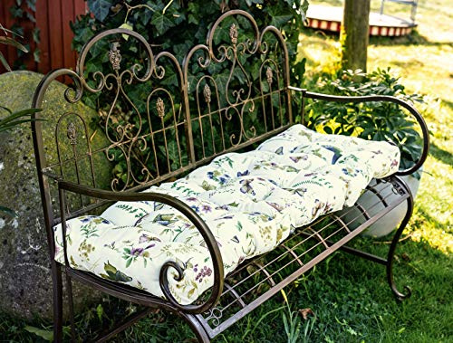 Dekoleidenschaft Coussin de banc pliable - 120 x 40 cm - 8 cm d'épaisseur - Pour banc de jardin, meubles en palettes - Imperméable et anti-taches