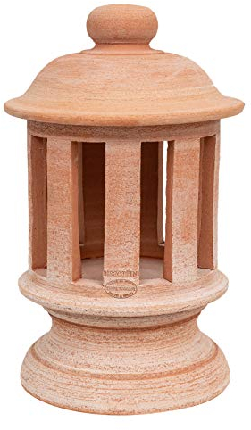 Biscottini - Lanterne da Esterno Grandi 45x26x26 cm Made in Italy - Decorazioni Giardino per Esterno - Lanterne da Giardino Terracotta Toscana