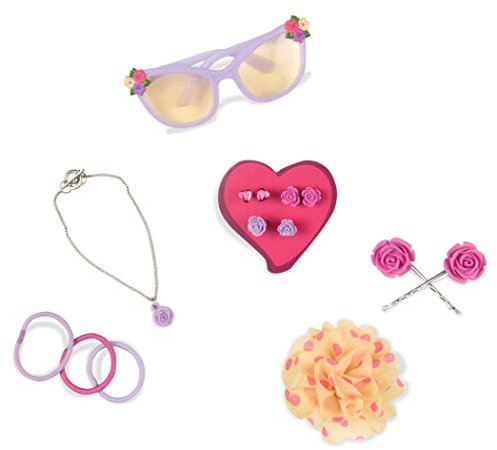 Our Generation - Blumen Accessoires Set mit Sonnenbrille, Mehrfarbig, BD37310D