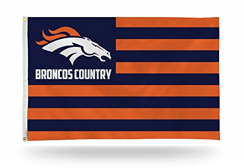 NFL Rico Industries Denver Broncos Country 3' x 5' Banner Flag 3' x 5' Banner Flag Single Sided - Indoor or Outdoor - Home Décor