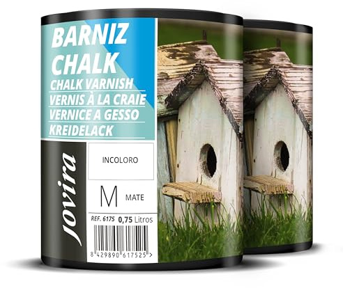 JOVIRA PINTURAS Vernis - Peinture à la craie à base d'eau mate. Renouvelez vos meubles avec créativité (2x750 Millilitres, Chalk Paint Varnish).