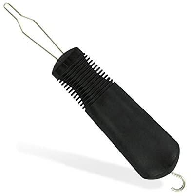 TSHAOUN Crochet de Bouton Aide à l'habillage,bouton avec poignée texturée, Outil d'aide à l'habillage,Bouton Dispositif d'assistance de Bouton pour Les Personnes âgées handicapées (Noir)