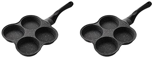 Bdfhjln 2X 4 Loch Braten Pfanne Verdickte Omelett Pfanne Antihaft Eier Pfannkuchen Steak Pfanne Kochen Von Eier Schinken Pfanne Frühstück Maschine