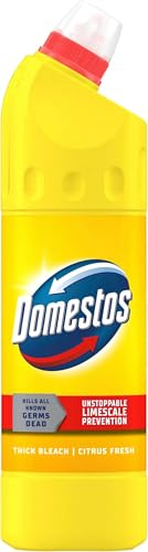 Domestos Citrus Fresh Thick Bleach eliminates 99.9% of bacteria and viruses disinfectant to protect against germs 750 ml (Pack of 5)