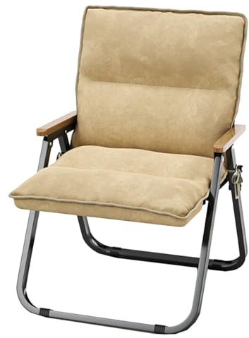 Gartenstühle Stapelbar Klappstühle Aus Metall Terrassenstühle Modern Mit Armlehnen Und Geschnürten Sitzkissen, Balkonstühle Für Den Außenbereich Campingstuhl Für Innenhof ( Color : /Black , Size : L )