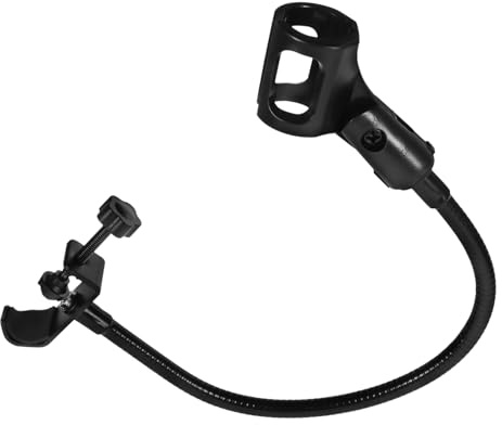 Flexibler Rohr Mikrofonständer Schwarz, 1 Satz mit Clip | Eisen Abs Ausführung, Stabile Schreibtisch Variante, Einfache und Klare Optik