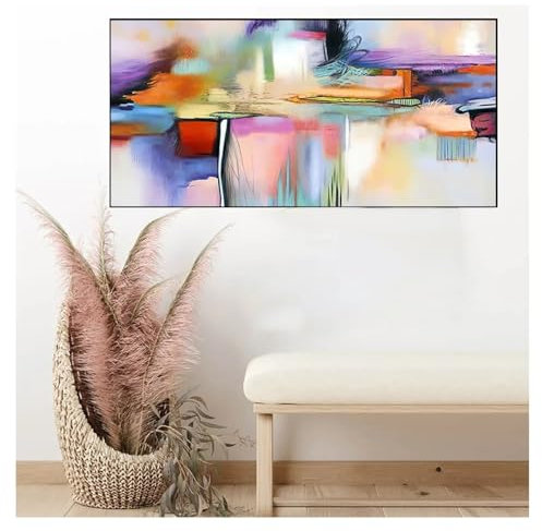 NXMYDBD Abstrakte Malerei Schönes Wandbild für Wohnzimmer Wohnkultur Ohne Rahmen Wandkunst Leinwanddruck Kunstwerk Wandgemälde 70x140cm (28x55 Zoll) Ungerahmt