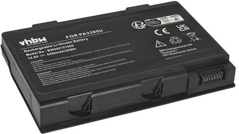 vhbw Akku Ersatz für Toshiba PA3395U-1BRS | PA3421U-1BRS für Notebook (4400 mAh, 14,8 V, Li-Ion)