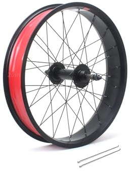 20x4.0 Hinterrad Für Fatbikes 24/26 Zoll Snow Bike/Beach Bike Hinterrad 36x14G Speichen Scheibenbremse Schnellspanner 195mm 36H Hinterradnabe Hintere Felge Für 7-10 Gang Rotary(Black,20in)