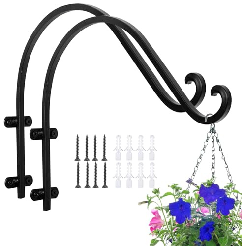 Pflanzenaufhänger für den Außenbereich, 40,6 cm, Hängekorb für Pflanzen, Outdoor-Halterungen, robuste Pflanzenaufhänger mit 36,3 kg Tragkraft für Hängekörbe, Vogelfutterspender, Laternen und