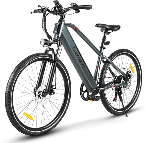 SAMEBIKE E Bike Elektrofahrrad E-Bike 27.5Zoll 36V15Ah Abnehmbarer Akku,Max.Reichweite bis zu 55-100km City EBike Herren Damen Off-Road Mountainbike (Blue)