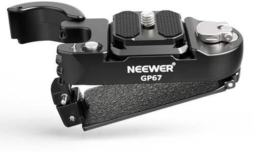 NEEWER Clip Fotocamera Zaino con Piastra QR Quadrata, Chiusura di Sicurezza Aggiornata, Clip da Tracolla Zaino a Rilascio Rapido Compatibile con Peak Design PD Sistemi QR Canon Nikon Sony DSLR, GP67