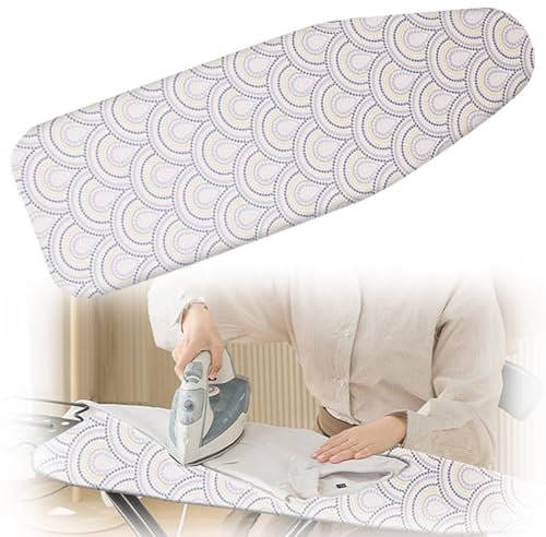 Cotton Ironing Board Cover,35x12in 39x13in 43x13in 47x15in Ironing Board Cover And Pad Homes Ironing Cover And Pad Standard Size Iron Board Cover(Yellow,110x35cm)