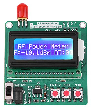 KIMISS Medidor de Potencia RF Digital -75 a +16 DBm con Atenuación Ajustable | Herramienta de Calibración Electrónica Nanwei