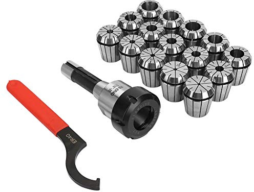 RASTKY ER40 Collet Chuck Holder -ER40 Collet Set Milling Machines - 15Pcs Tooling
