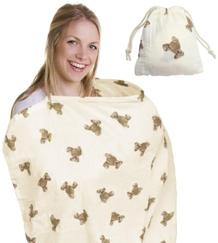 Couverture d'allaitement en mousseline pour bébé Couverture Allaitement Bebe Couverture Bebe Douce et Respirante Couverture d'Allaitement Bébé