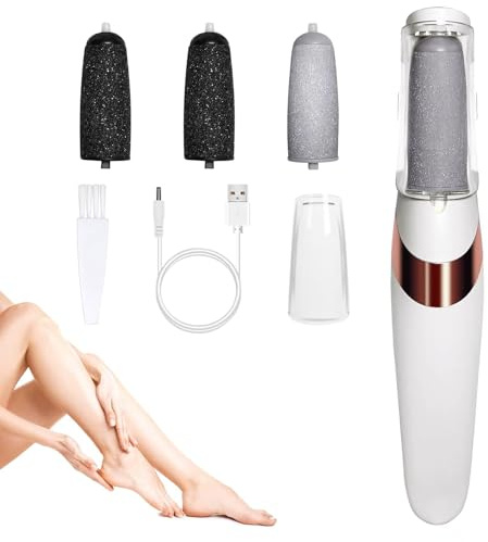 Electric Callus Remover for Feet, Electric Foot File Hard Skin Remover, Pedicure Tools Kits with 4 Brush Heads, for Treating Dry Cracked Heels, Calluses and Dead Skin