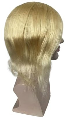 Pelucas for hombre del cabello humano brasileño peluquín de los hombres pelo largo 12 pulgadas reemplazo la PU base piel fina Cómodo(613#)