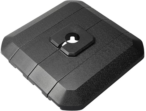 Garvee Base De Lestage pour Parasol Déporté, Dalle Robuste en Plastique à Remplir, Protection UV, Pied Parasol Stable avec Poignées Et Roues, Idéal pour Jardin Et Terrasse
