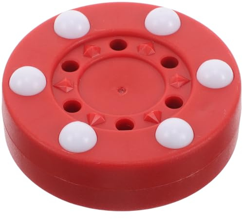 SHINEOFI Palet Améliore L'équilibre Contrôle en Plastique PP et Rouge de Hockey sur Glace pour Entraînement Professionnel pour Compétitions Hockey sur roulettes
