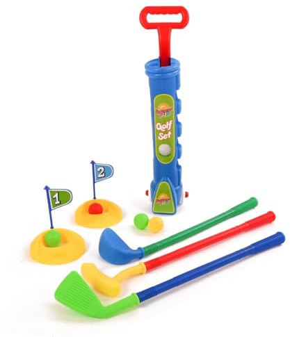Guaranteed4Less Kids Plastic Golf Club Toy Cart Caddy Set Balls Bag Summer Garden Beach Outdoor by