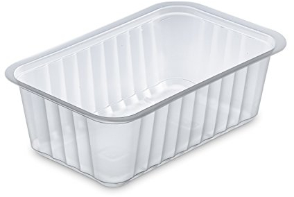 GUILLIN - ALPHACEL MCL760TP SACHET DE 100 Barquette Scellable 760cc, Polypropylène, Transparent, 17,7 x 11,3 x 5,7 cm, Translucide